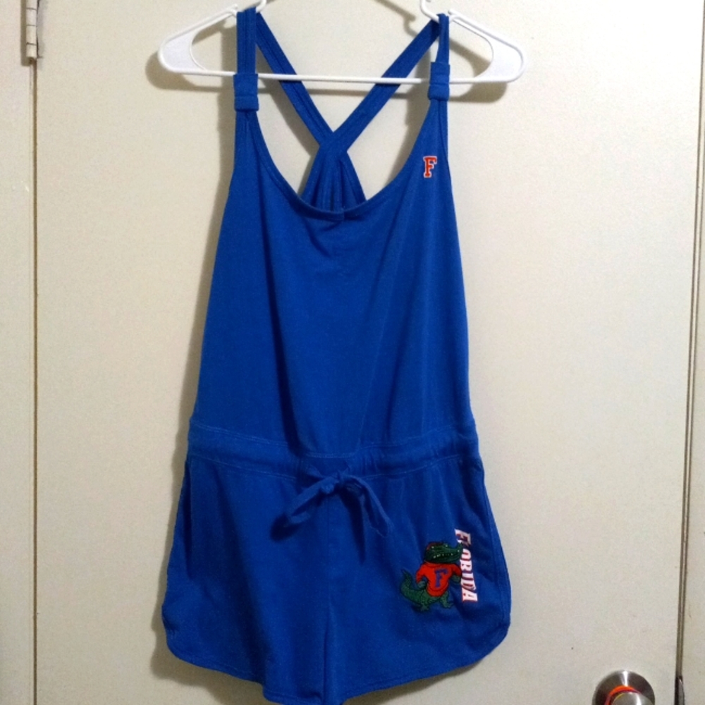 Florida Gators Football Orange & Blue Criss Cross Back Romper!